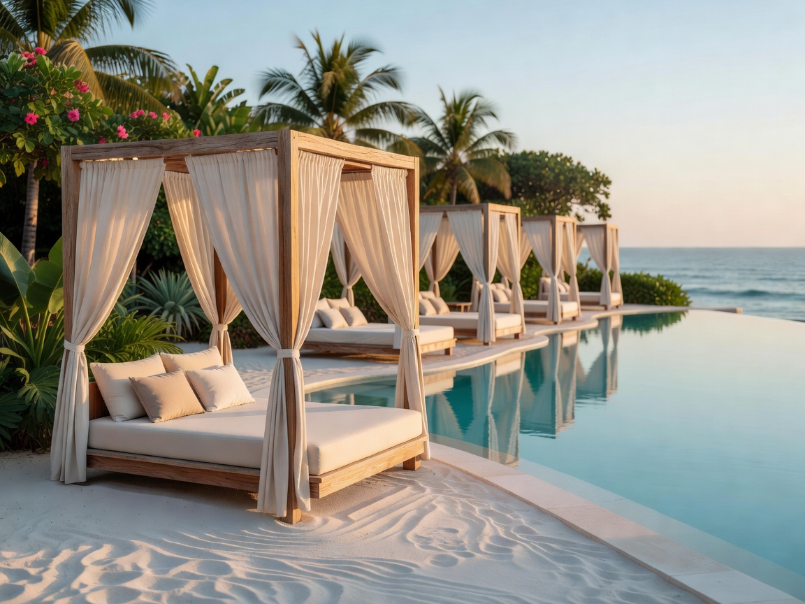 Adults-Focused Resort with quiet cabanas and a serene atmosphere