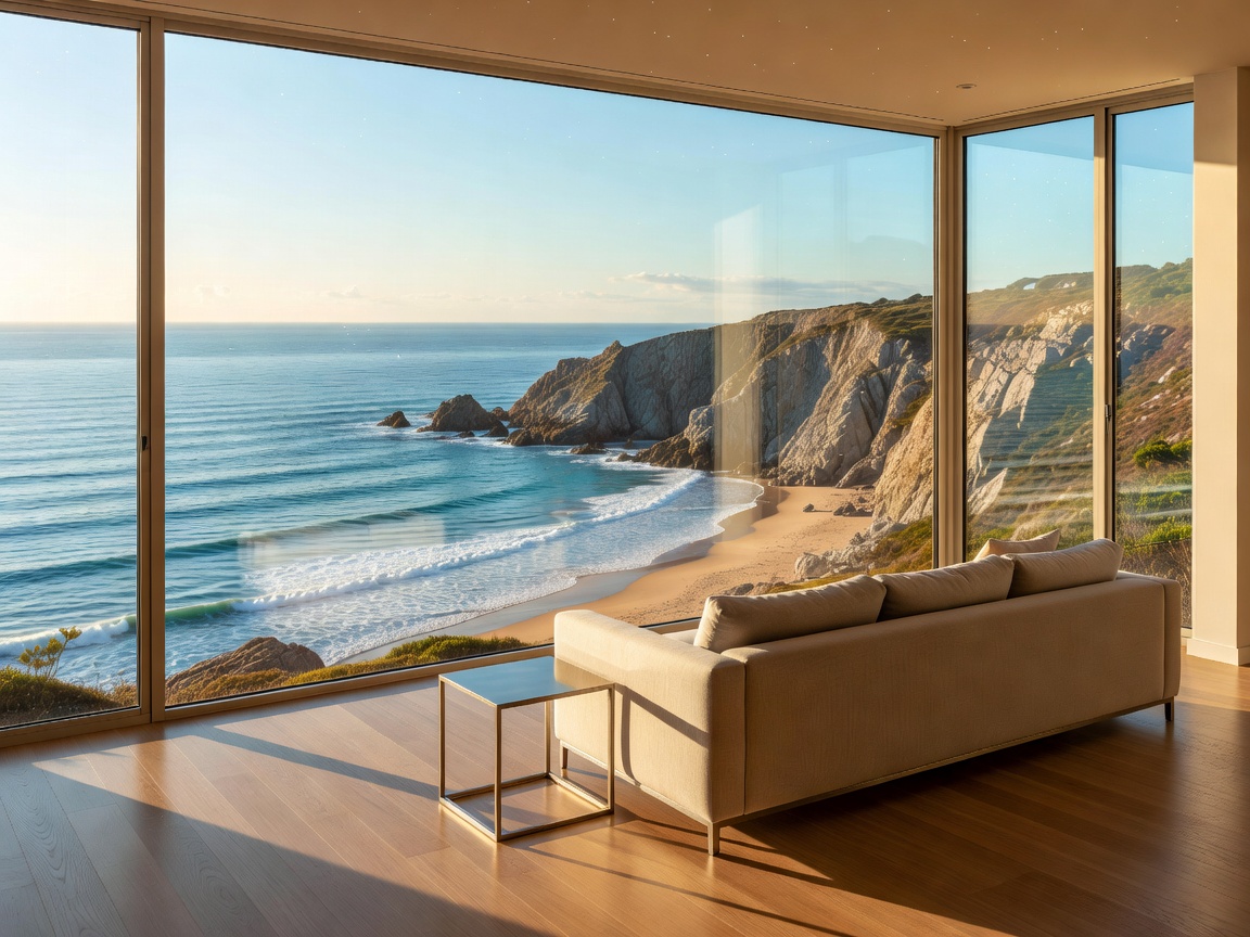 Bright Sea View Room overlooking the coastline