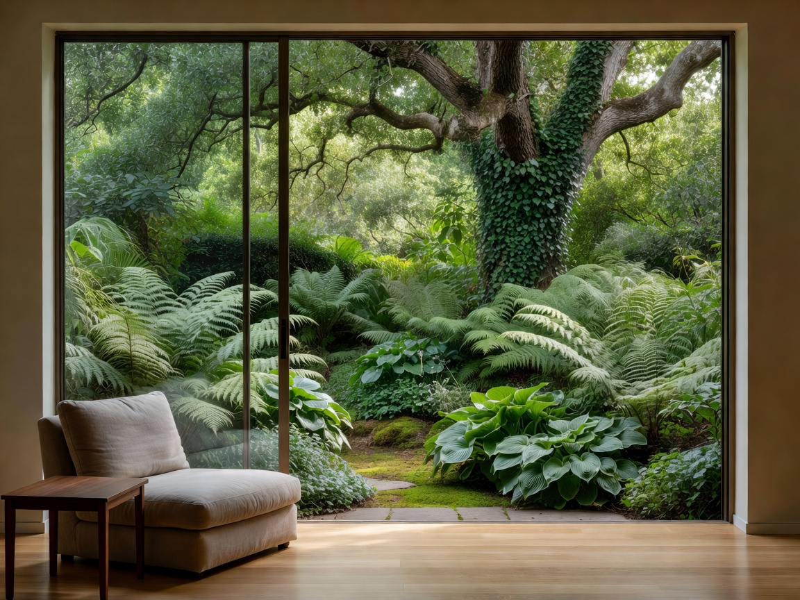 Garden Room opening onto lush greenery
