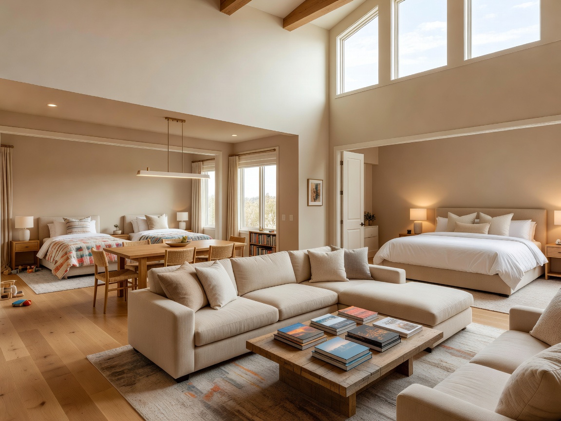 Spacious Family Suite with multiple rooms and central living area
